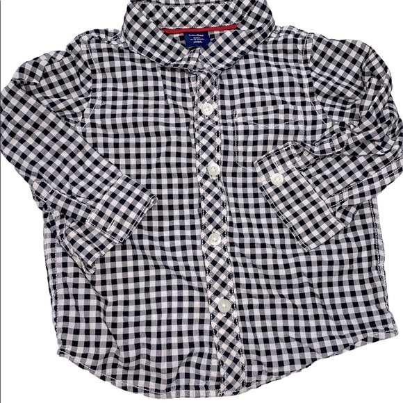 Baby Gap black & white gingham preppy button down shirt size 18-24 months - Picture 1 of 7